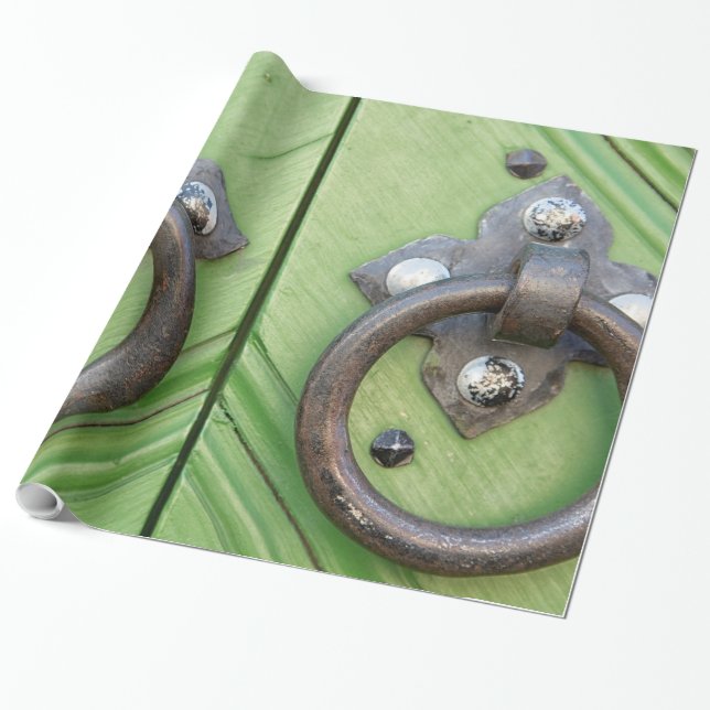 Old door wrapping paper (Unrolled)