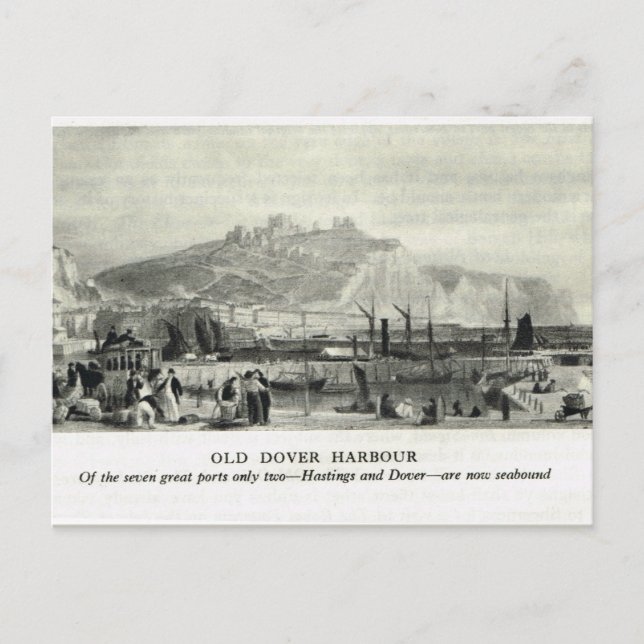 Old Dover harbour Postcard (Front)