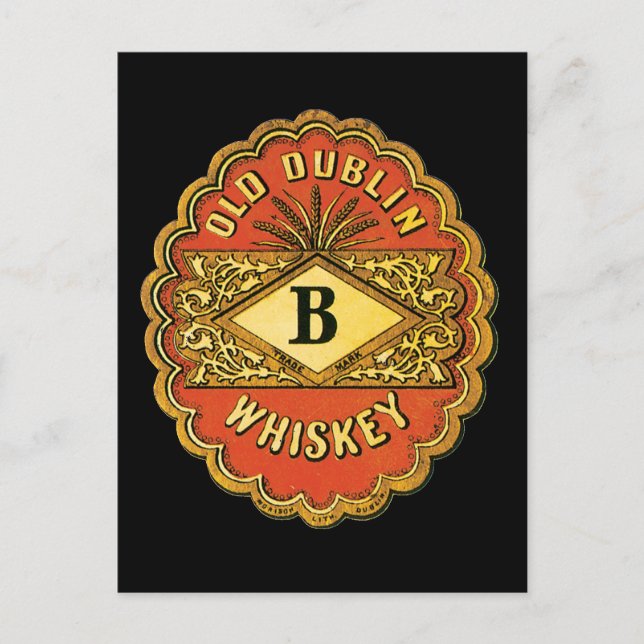 Old Dublin Whiskey Postcard (Front)