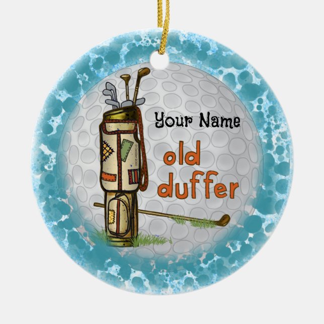 Old Duffer Golf  Ceramic Ornament (Front)