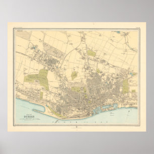 Old Dundee Scotland Map (1912) Poster