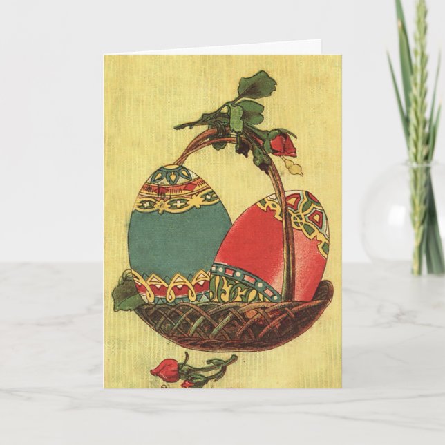 old easter eggs holiday card (Front)