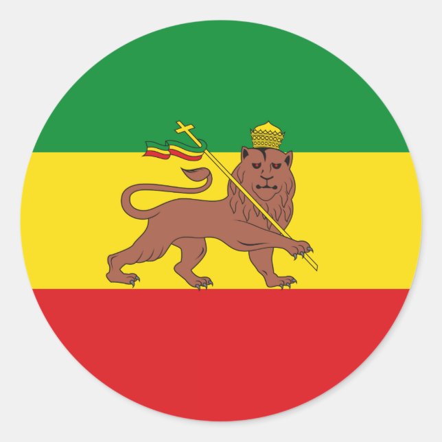 Old Ehtiopian flag Classic Round Sticker (Front)