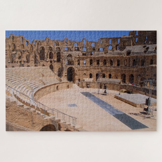 Old El Jem Roman Amphitheatre Ruins Tunisia Jigsaw Puzzle (Horizontal)