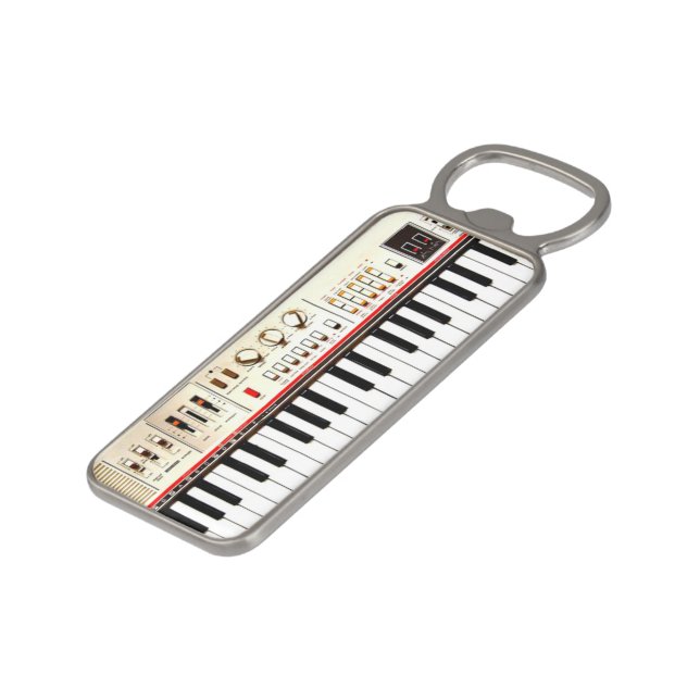 Old Electric Keyboard Magnetic Bottle Opener (Angled)
