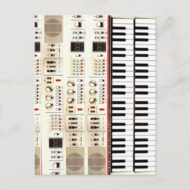 Old Electric Keyboard Postcard (Front)