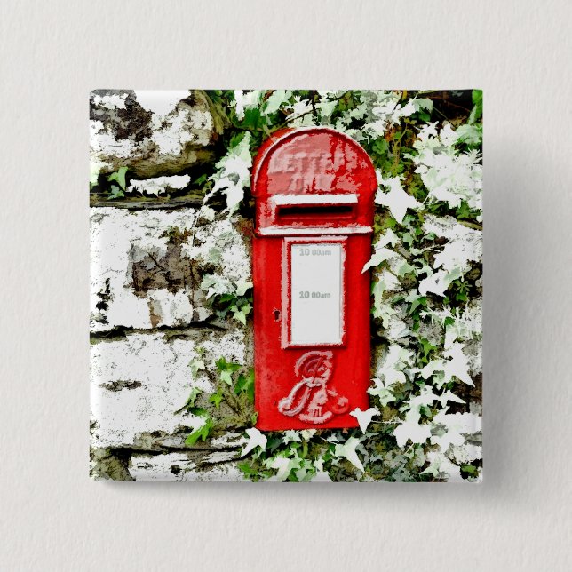 OLD ENGLAND 2 INCH SQUARE BUTTON (Front)