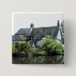 OLD ENGLAND COTTAGE 2 INCH SQUARE BUTTON