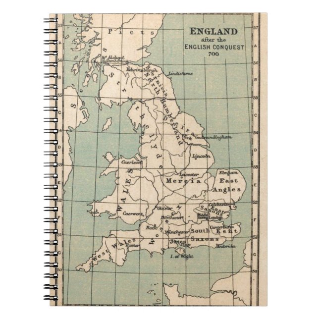 Old England Map Notebook (Front)