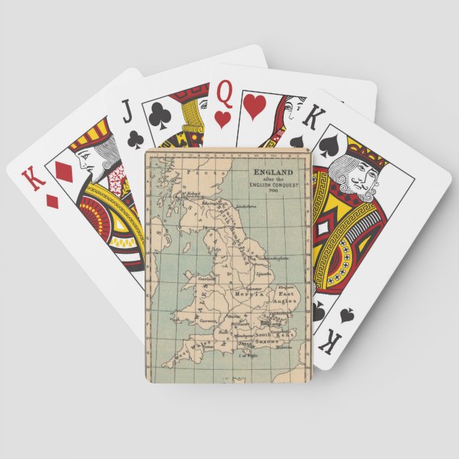 Old England Map Playing Cards (Back)