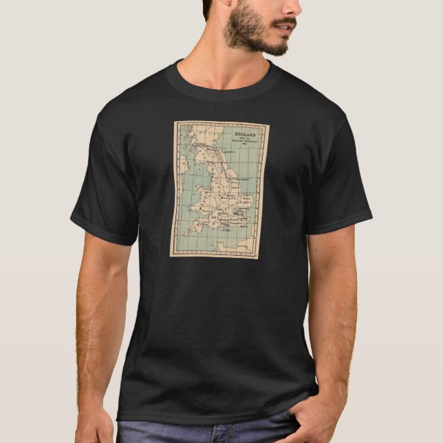 Old England Map T-Shirt (Front)