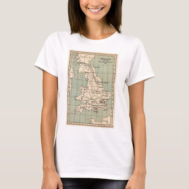 Old England Map T-Shirt (Front)
