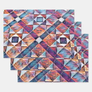 OLD ENGLAND TILED FLOOR WRAPPING PAPER SHEET