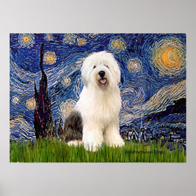 Old English 3  - Starry Night Poster (Front)