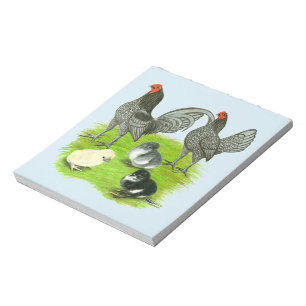 Old English Blue Game Family Notepad