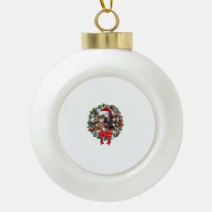 Old English Bulldog Christmas Wreath Decoration Xm