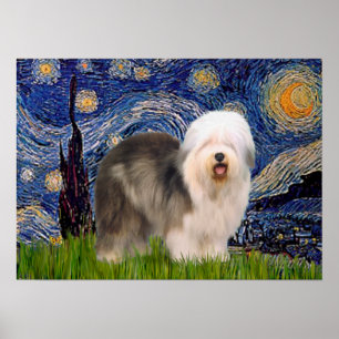 Old English (F)  - Starry Night Poster