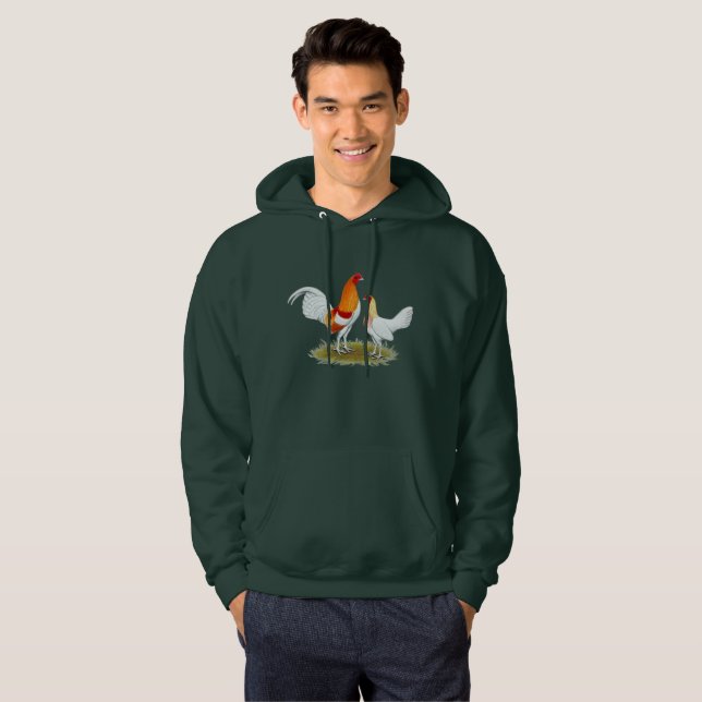 Old English Game Bantam:  Red Pyle Hoodie (Front Full)