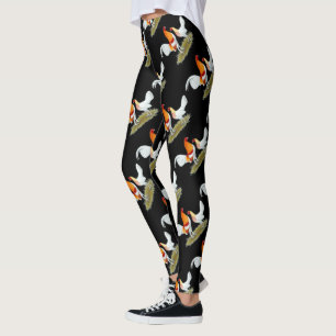 Old English Game Bantam:  Red Pyle Leggings