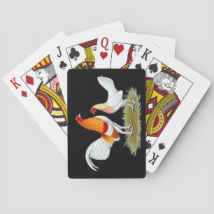 Old English Game Bantam: Red Pyle Playing Cards