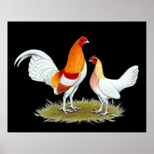 Old English Game Bantam:  Red Pyle Poster