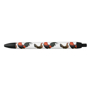 Old English Game Bantams: BB Red Pair Black Ink Pen