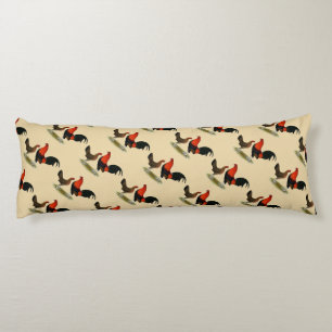 Old English Game Bantams: BB Red Pair Body Pillow
