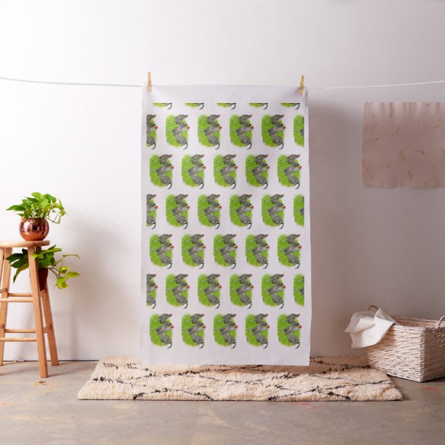 Old English Game Barred Chickens Fabric (In Situ)