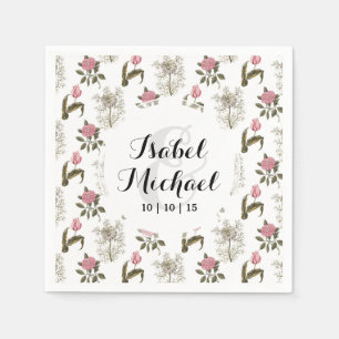 Old English Garden Vintage Floral Pattern Napkin