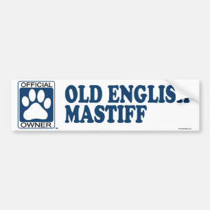 Old English Mastiff Blue Bumper Sticker