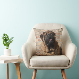 old english Mastiff    Throw Pillow