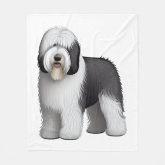 Old English Sheepdog  10 Fleece Blanket
