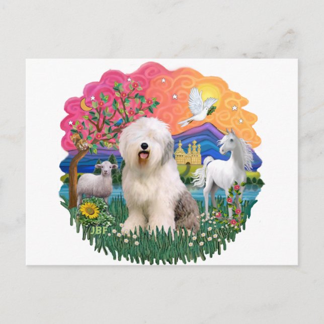 Old English Sheepdog #6 Postcard (Front)