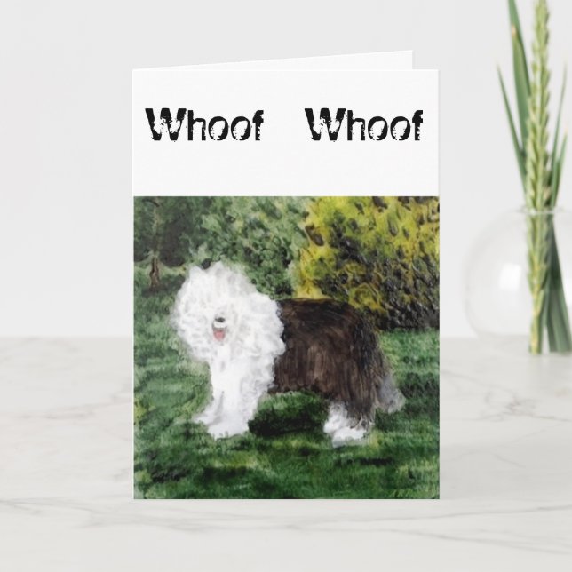 Old English Sheepdog Art Card (Front)
