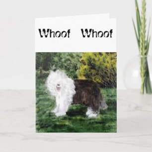 Old English Sheepdog Art Card