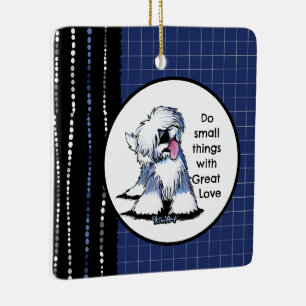Old English Sheepdog  Ceramic Ornament