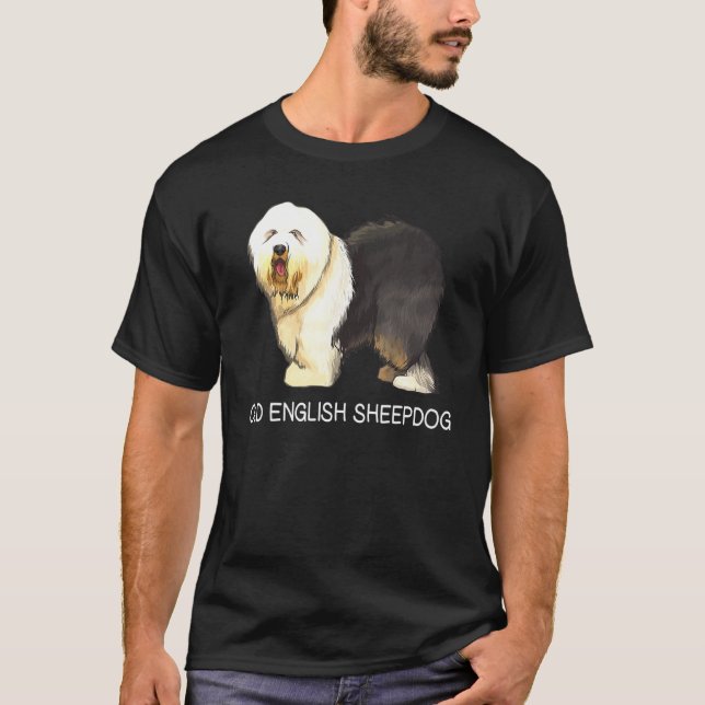 Old English Sheepdog Crazy Dog T-Shirt (Front)