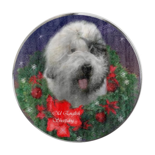 Old English Sheepdog Cutting Board (Front)
