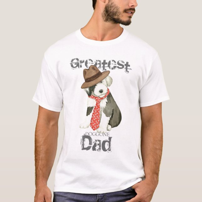 Old English Sheepdog Dad T-Shirt (Front)