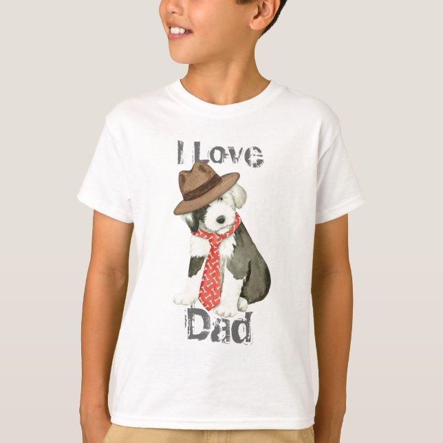 Old English Sheepdog Dad T-Shirt (Front)