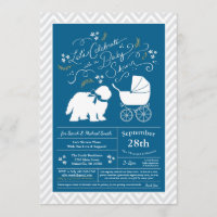 Old English Sheepdog Dog Baby Shower Boy Blue