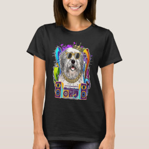 Old English Sheepdog Dog Hip Hop 90s Rap Music T-Shirt