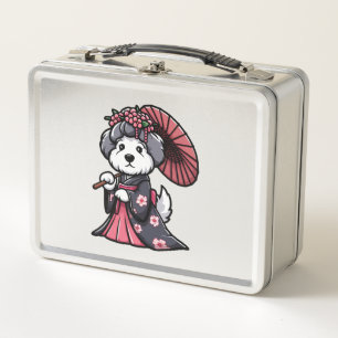Old English Sheepdog Dog Kimono Metal Lunch Box