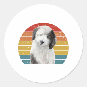 Old English Sheepdog Gifts For Vintage Dulux Dog S Classic Round Sticker