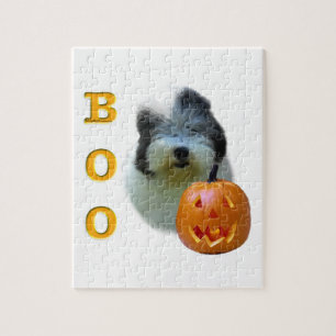 Old English Sheepdog Halloween Boo Jigsaw Puzzle