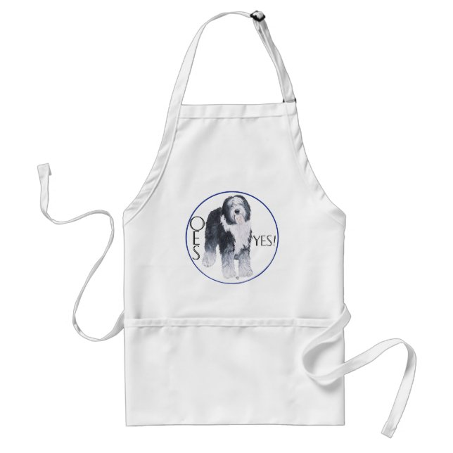 Old English Sheepdog Head Study Standard Apron (Front)
