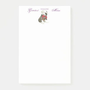 Old English Sheepdog Heart Mom Post-it Notes