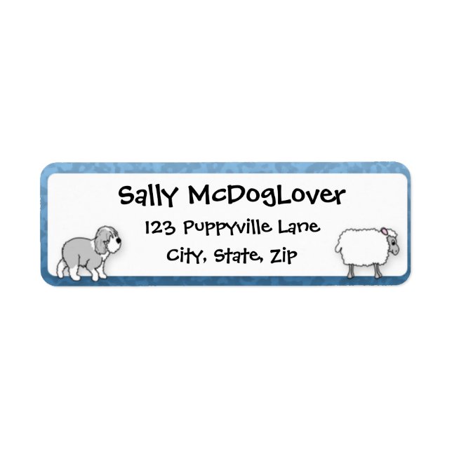 Old English Sheepdog Herding Sheep (Front)