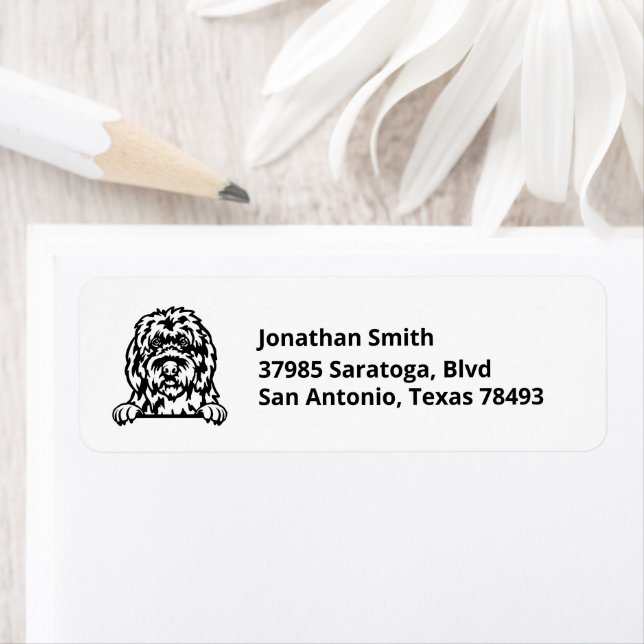 OLD ENGLISH SHEEPDOG | Image on Return Address (Insitu)