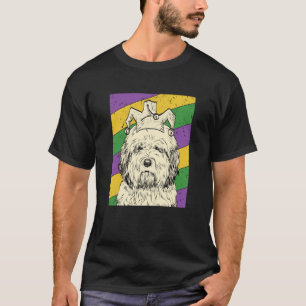 Old English Sheepdog Jester Mardi Gras Dog Mom or  T-Shirt